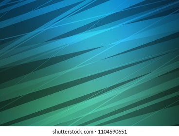 Dark Blue, Green vector template with repeated sticks. Decorative shining illustration with lines on abstract template. The pattern can be used for websites.