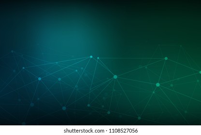 Dark Blue, Green vector template with circles, triangles. Abstract illustration with colorful discs and triangles. Pattern can be used for ads, leaflets.