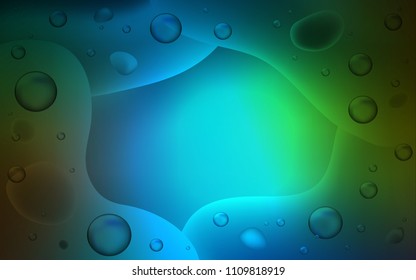 Dark Blue, Green vector template with lines, ovals. A vague circumflex abstract illustration with gradient. The best blurred design for your business.