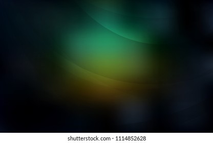 Dark Blue, Green vector template with bent lines. Blurred geometric sample with gradient bubbles.  A new texture for your  ad, booklets, leaflets.