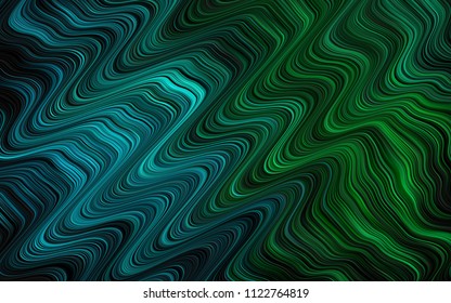 Dark Blue, Green vector template with lines, ovals. Geometric illustration in marble style with gradient.  A completely new marble design for your business.