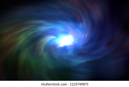 Dark Blue, Green vector template with space stars. Shining illustration with sky stars on abstract template. Best design for your ad, poster, banner.