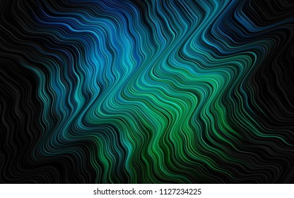 Dark Blue, Green vector template with liquid shapes. Brand new colored illustration in marble style with gradient. The best blurred design for your business.