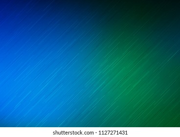 Dark Blue, Green vector template with repeated sticks. Lines on blurred abstract background with gradient. The pattern can be used as ads, poster, banner for commercial.