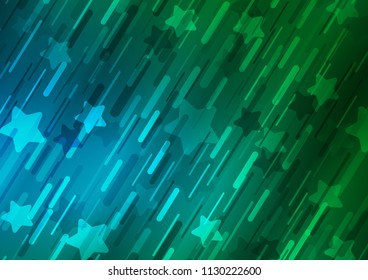 Dark Blue, Green vector template with repeated sticks. Glitter abstract illustration with colored sticks. Smart design for your business advert.