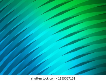 Dark Blue, Green vector template with repeated sticks. Decorative shining illustration with lines on abstract template. The pattern can be used for busines ad, booklets, leaflets