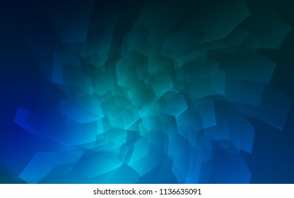 Dark Blue, Green vector template in hexagonal style. Design in abstract style with hexagons. New design for website's poster, banner.