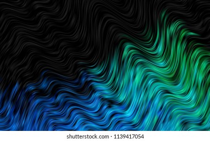 Dark Blue, Green vector template with bubble shapes. Colorful abstract illustration with gradient lines. The template for cell phone backgrounds.