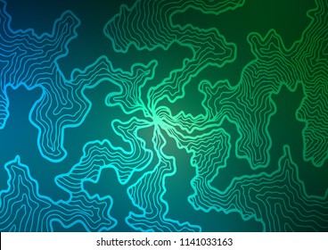 Dark Blue, Green vector template with liquid shapes. Geometric illustration in marble style with gradient.  Brand new design for your ads, poster, banner.