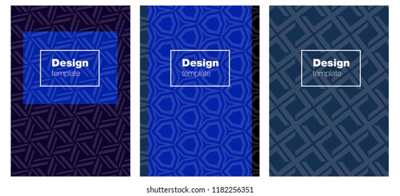 Dark Blue, Green vector template for journals. Booklet with textbox on colorful abstract background. Pattern notebooks, journals.