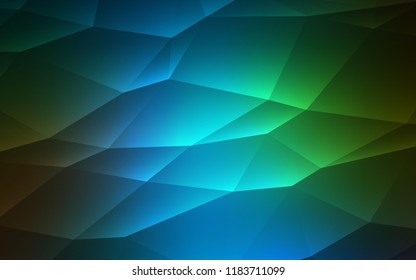 Dark Blue, Green vector template with crystals, triangles. Abstract gradient illustration with triangles. Pattern for busines ad, booklets, leaflets