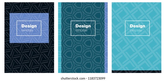 Dark Blue, Green vector template for journals. Booklet with textbox on colorful abstract background. Pattern for business books, journals.