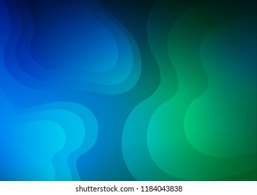 Dark Blue, Green vector template with bubble shapes. Creative illustration in halftone marble style with gradient. A completely new marble design for your business.