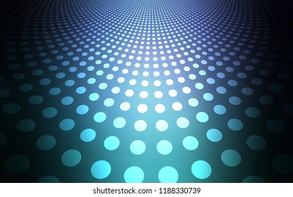 Dark Blue, Green vector template with circles. Beautiful colored illustration with blurred circles in nature style. New design for ad, poster, banner of your website.