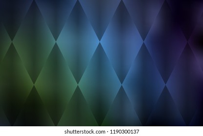 Dark Blue, Green vector template with crystals, rectangles. Decorative design in abstract style with rectangles. Modern template for your landing page.