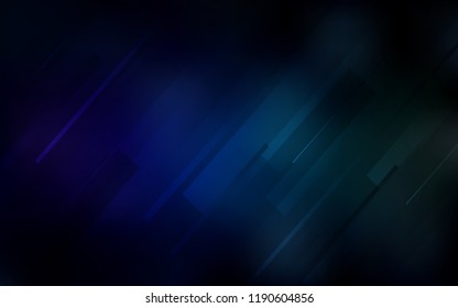 Dark Blue, Green vector template with repeated sticks. Decorative shining illustration with lines on abstract template. The pattern for ad, booklets, leaflets.