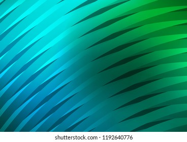 Dark Blue, Green vector template with repeated sticks. Decorative shining illustration with lines on abstract template. The template can be used as a background.