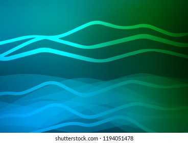 Dark Blue, Green vector template with repeated sticks. Lines on blurred abstract background with gradient. The pattern can be used for websites.