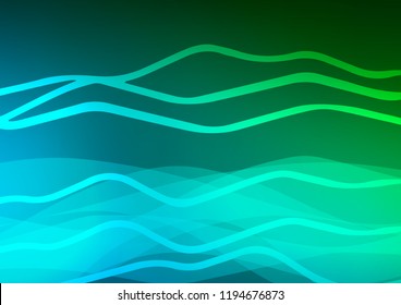 Dark Blue, Green vector template with repeated sticks. Lines on blurred abstract background with gradient. Best design for your ad, poster, banner.