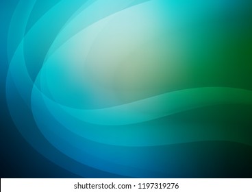 Dark Blue, Green vector template with bent ribbons. Creative geometric illustration in marble style with gradient. The best blurred design for your business.