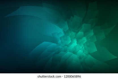 Dark Blue, Green vector template in hexagonal style. Illustration of colored hexagons on white surface. Pattern for texture of wallpapers.