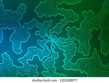 Dark Blue, Green vector template with abstract lines. Colorful illustration in abstract marble style with gradient. A completely new template for your business design.