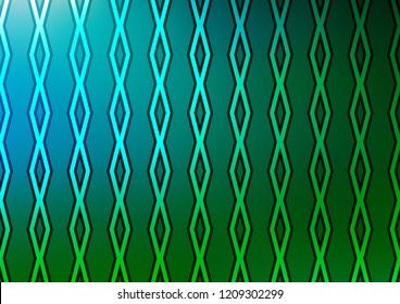 Dark Blue, Green vector template with sticks, squares. Colorful illustration with lines, cubes on abstract template. Pattern for business booklets, leaflets.