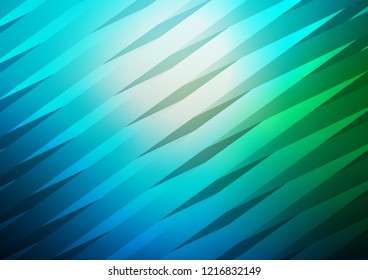 Dark Blue, Green vector template with repeated sticks. Decorative shining illustration with lines on abstract template. The pattern can be used for busines ad, booklets, leaflets