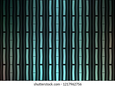 Dark Blue, Green vector template with repeated sticks. Lines on blurred abstract background with gradient. The pattern can be used for busines ad, booklets, leaflets