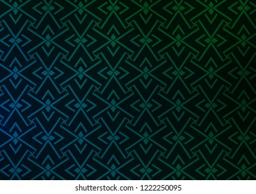 Dark Blue, Green vector template with repeated sticks. Modern geometrical abstract illustration with staves. Pattern for ads, posters, banners.