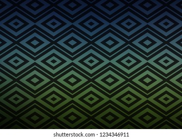 Dark Blue, Green vector template with sticks, squares. Colorful lines, squares on abstract background with gradient. Backdrop for TV commercials.
