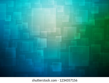 Dark Blue, Green vector template with crystals, rectangles. Decorative design in abstract style with rectangles. Smart design for your business advert.