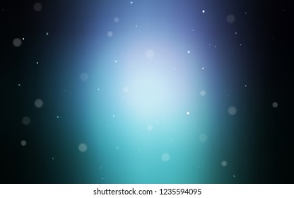 Dark Blue, Green vector template with circles. Blurred decorative design in abstract style with bubbles. Pattern can be used as texture of wallpapers.