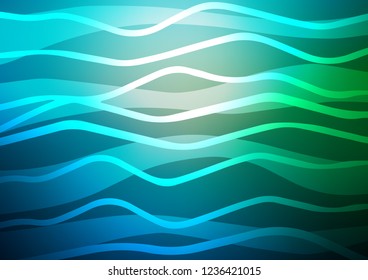 Dark Blue, Green vector template with repeated sticks. Lines on blurred abstract background with gradient. The template can be used as a background.