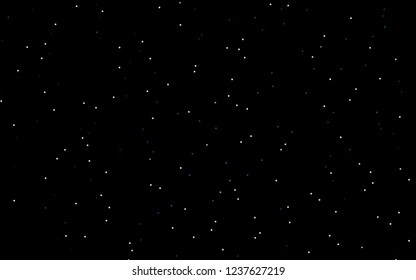Dark Blue, Green vector template with sky stars. Shining colored illustration with stars. The pattern can be used for websites.