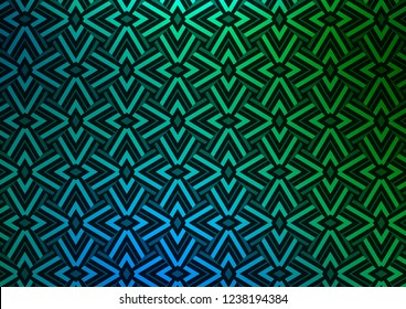 Dark Blue, Green vector template with crystals, triangles. Beautiful illustration with triangles in nature style. Template for wallpapers.