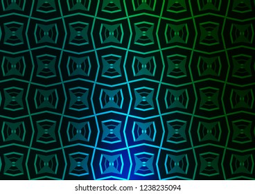Dark Blue, Green vector template with repeated sticks. Shining illustration with lines on abstract template. Backdrop for TV commercials.