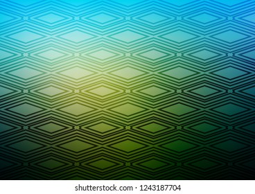 Dark Blue, Green vector template with sticks, squares. Modern geometric abstract illustration with lines, squares. Smart design for your business advert.