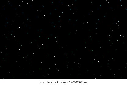Dark Blue, Green vector template with sky stars. Modern geometrical abstract illustration with stars. The template can be used as a background.