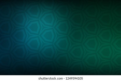 Dark Blue, Green vector template in hexagonal style. Design in abstract style with hexagons. Pattern for your ad, booklets.