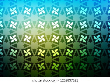 Dark Blue, Green vector template with triangles, squares. Illustration with colorful triangles, rectangles. Best design for your ad, poster, banner.