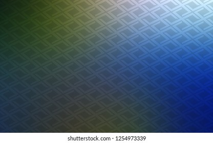 Dark Blue, Green vector template with crystals, rectangles. Glitter abstract illustration with rectangular shapes. Best design for your ad, poster, banner.
