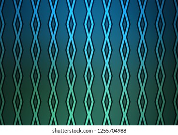 Dark Blue, Green vector template with sticks, squares. Colorful decorative design in simple style with lines, rhombuses. Pattern for business booklets, leaflets.