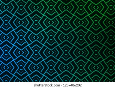 Dark Blue, Green vector template with repeated sticks. Modern geometrical abstract illustration with staves. Pattern for business booklets, leaflets.