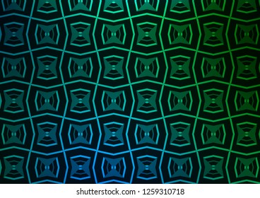 Dark Blue, Green vector template with repeated sticks. Shining illustration with lines on abstract template. Backdrop for TV commercials.