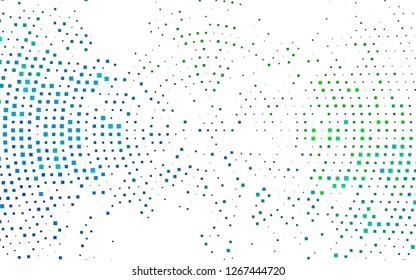 Dark Blue, Green vector template with crystals, rectangles. Decorative design in abstract style with rectangles. Modern template for your landing page.