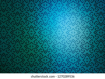 Dark Blue, Green vector template with repeated sticks. Decorative shining illustration with lines on abstract template. Pattern for business booklets, leaflets.