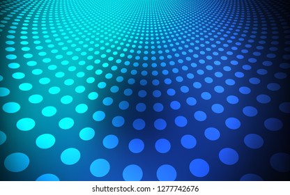 Dark Blue, Green vector template with circles. Blurred bubbles on abstract background with colorful gradient. Pattern can be used for ads, leaflets.