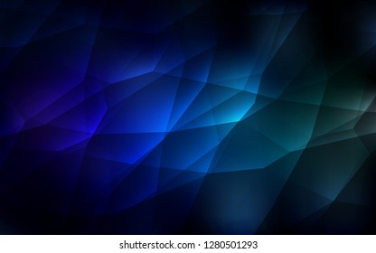 Dark Blue, Green vector template with crystals, triangles. Triangles on abstract background with colorful gradient. Template for wallpapers.