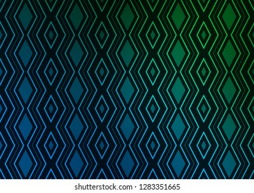 Dark Blue, Green vector template with sticks, squares. Modern geometric abstract illustration with lines, squares. Smart design for your business advert.